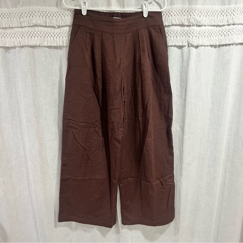 Abercrombie & Fitch Brown Wide-Leg Trousers